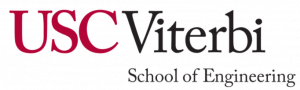 Logo of USC Viterbi School of engineering with USC in maroon and the other text black